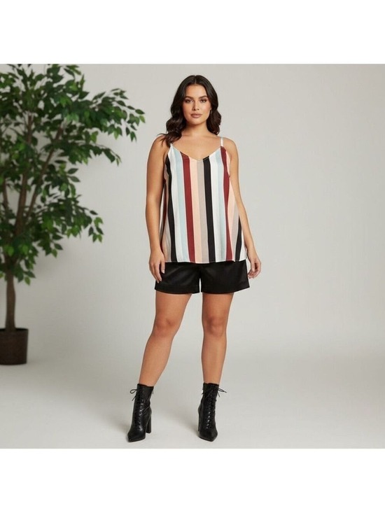 torrid Tops - Torrid Sophie Charmeuse Swing Cami
Multi color stripes woman’s size 2
